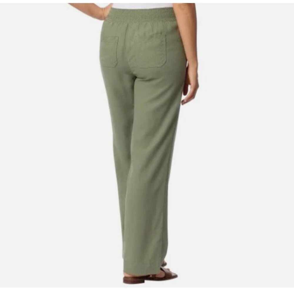 Briggs Women's Linen Blend Pant Green Size S - Picture 2 of 4